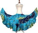 Block print skirt peacock Tye Dye