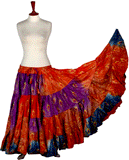 Block print skirt peacock Tye Dye