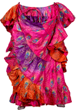 Block print skirt peacock Tye Dye