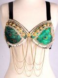 peacock base bra belt set