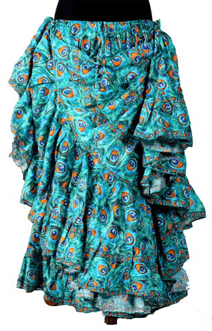 Digital print Skirt Peacock Eye