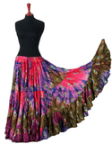 Block print skirt peacock Tye Dyed multi colors