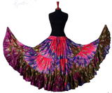 Block print skirt peacock Tye Dyed multi colors