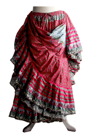 Digital print Skirt  Pink Flower
