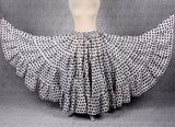 Polka Dot Skirt Block Print White/Black