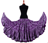 Block print assuit skirt purple/silver in polyester