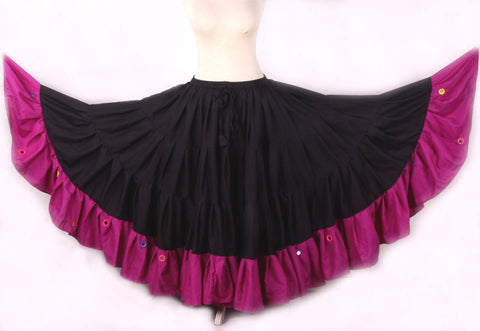 Mirror Skirt 25 Yards  Black Magenta