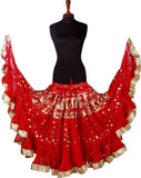 Belly dance Oriental Gold pasting skirt with Gold Border