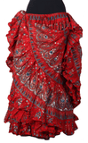 Block print beauty skirt Red