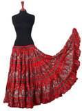 Block print beauty skirt Red