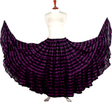 Block print Black Purple Stripe skirt