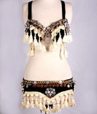 White tassel tribal belt