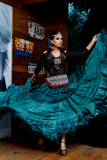tiger stripe skirt teal/black 2020