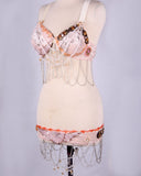 Light Pink Lace Bra Belt Set