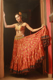 Jaipur multi dot padma skirt orange