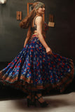 Jaipur multi dot padma skirt dark blue