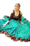 Jaipur white dot padma skirt seagreen