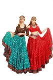 Jaipur white dot padma skirt red