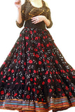 Jaipur multi dot padma skirt red/black