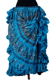 Block print beauty skirt Turquoise