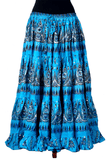 Block print beauty skirt Turquoise