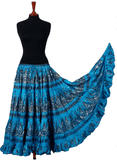 Block print beauty skirt Turquoise