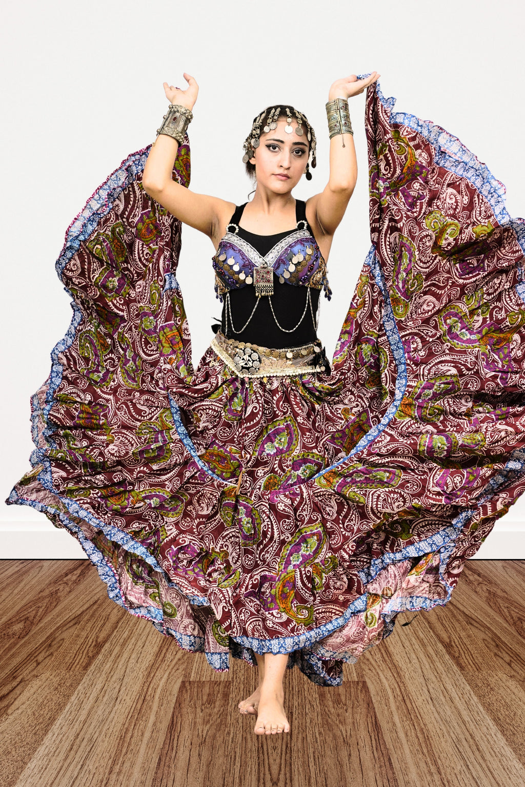 Digital print Skirt paisley art WLS