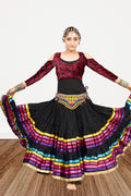 Black multi Trim Skirt