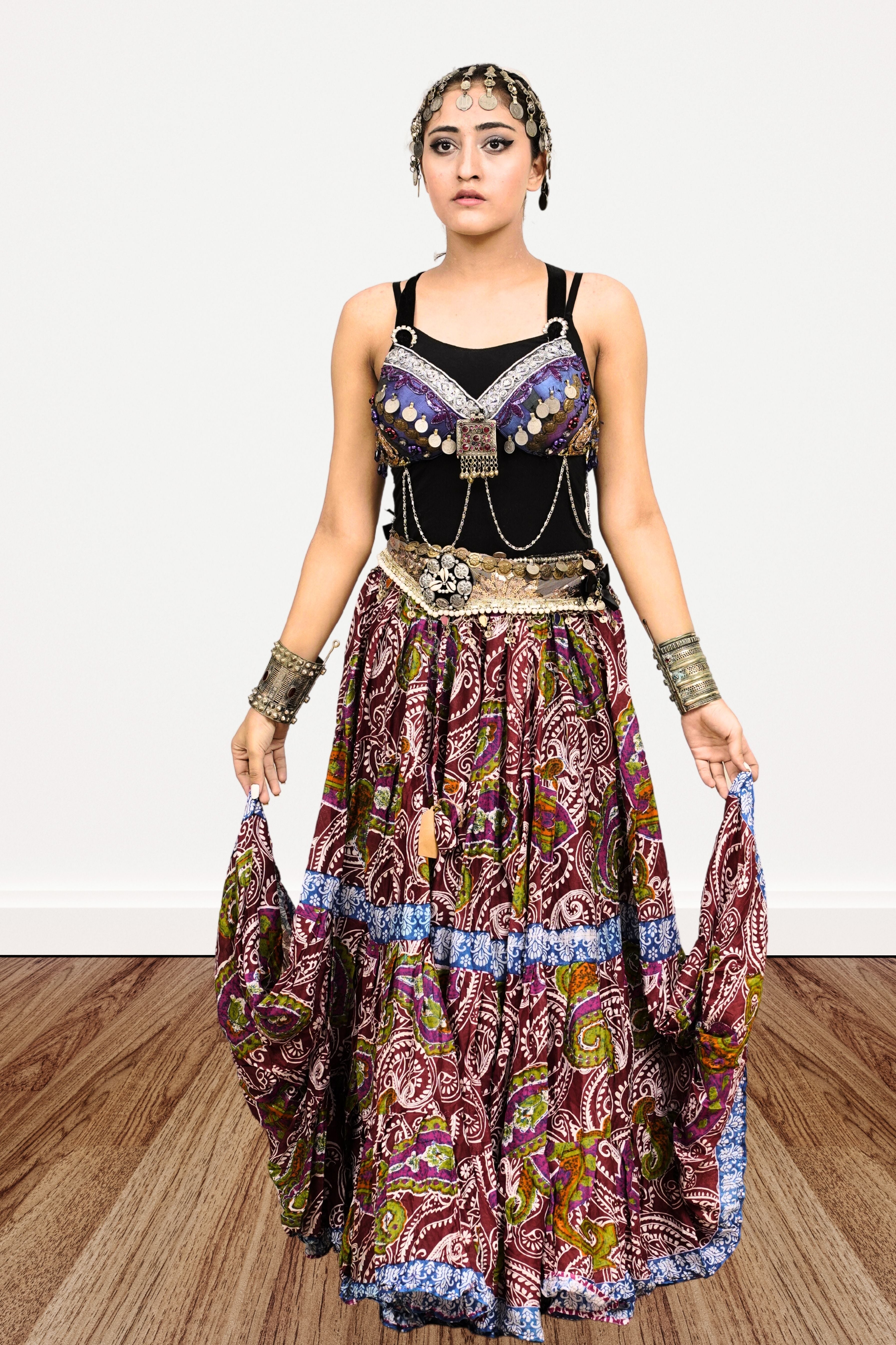 Digital print Skirt paisley art