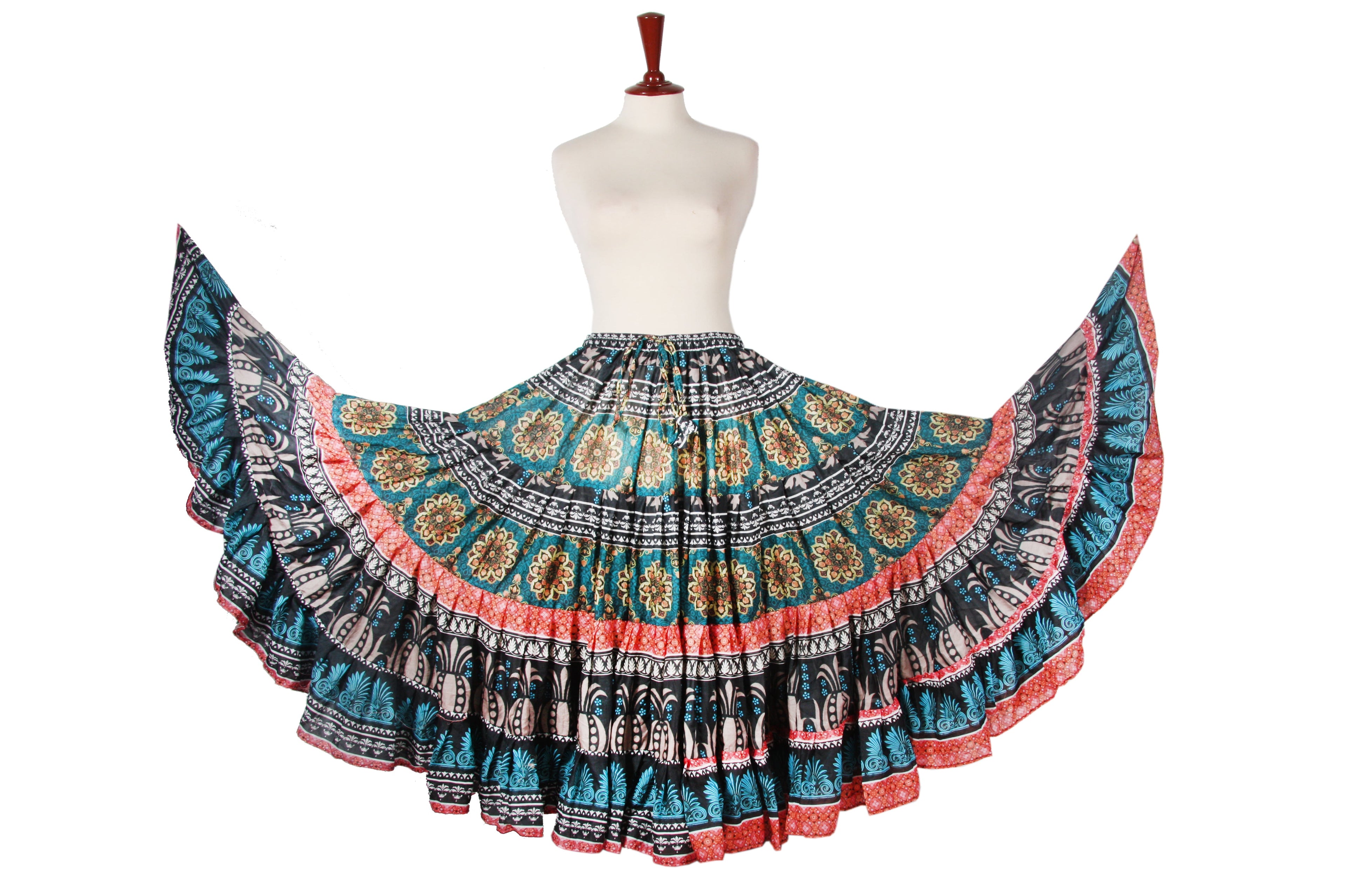 Digital print Skirt Black/Green