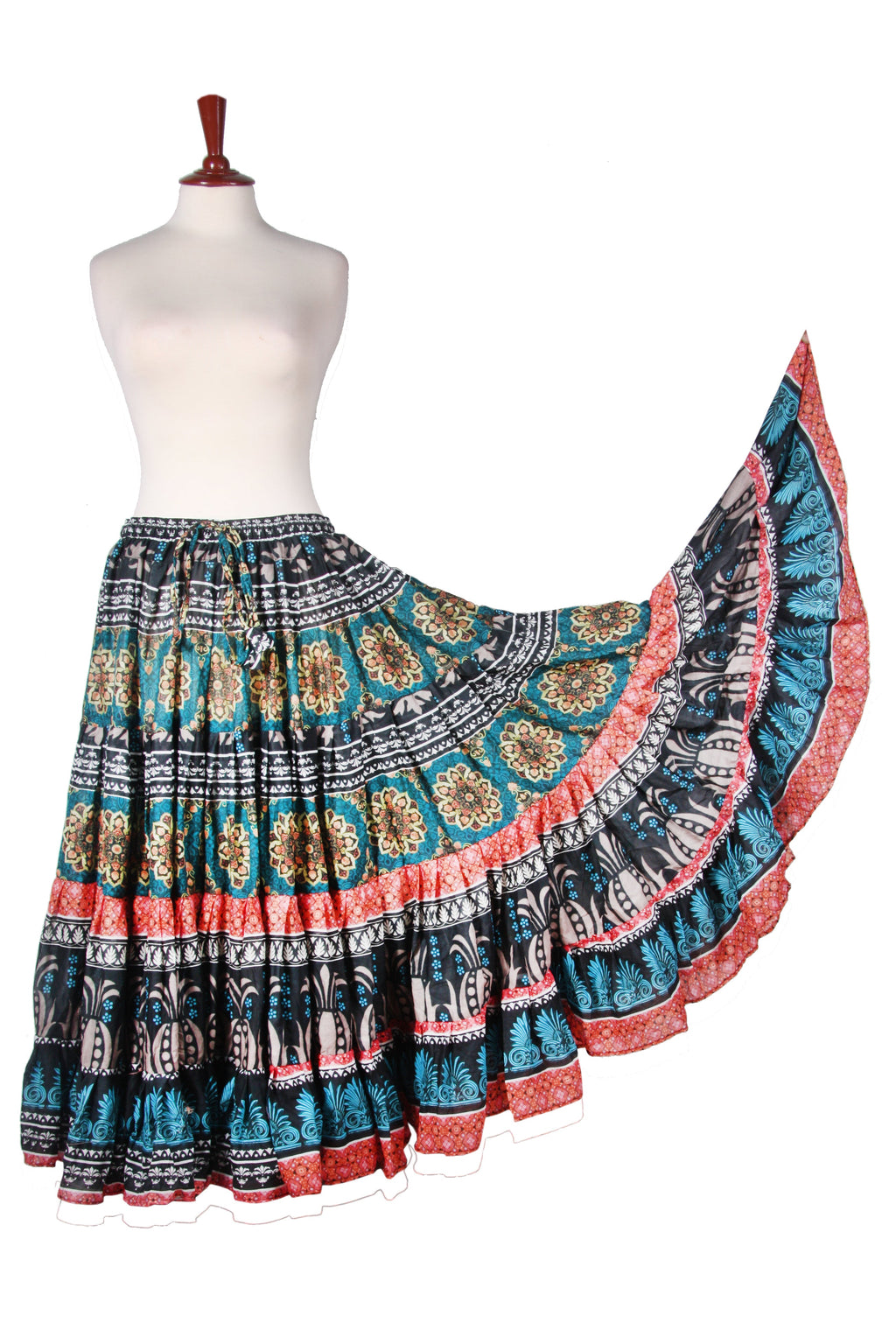 Digital print Skirt Black/Green