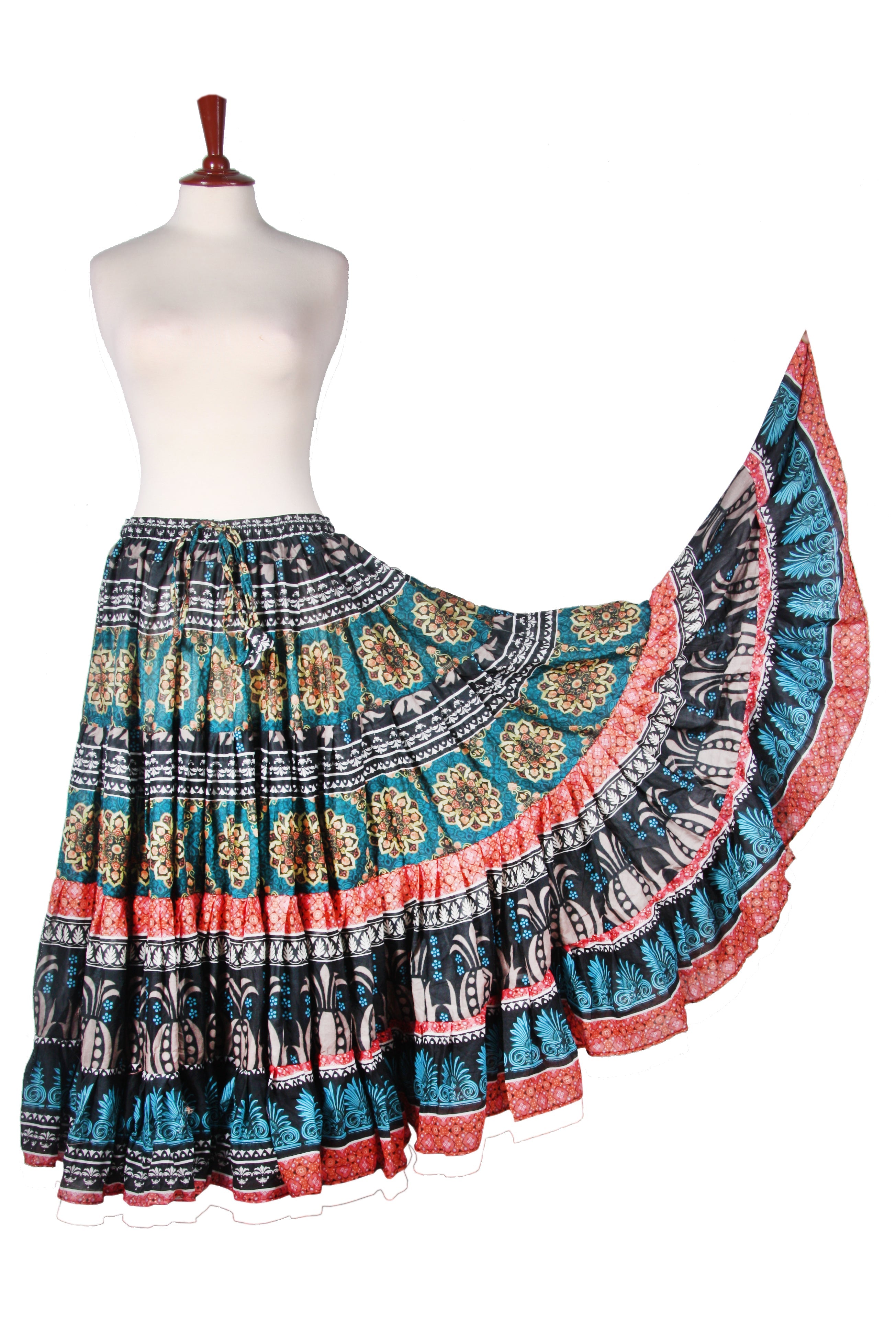 Digital print Skirt Black/Green