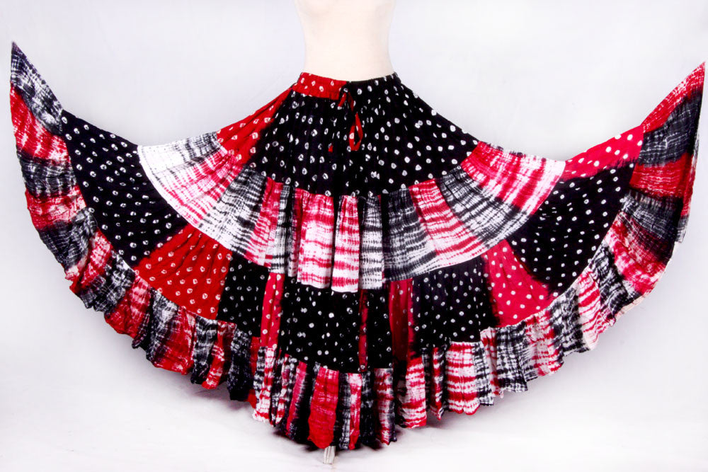 Jaipur Fusion skirt red/black