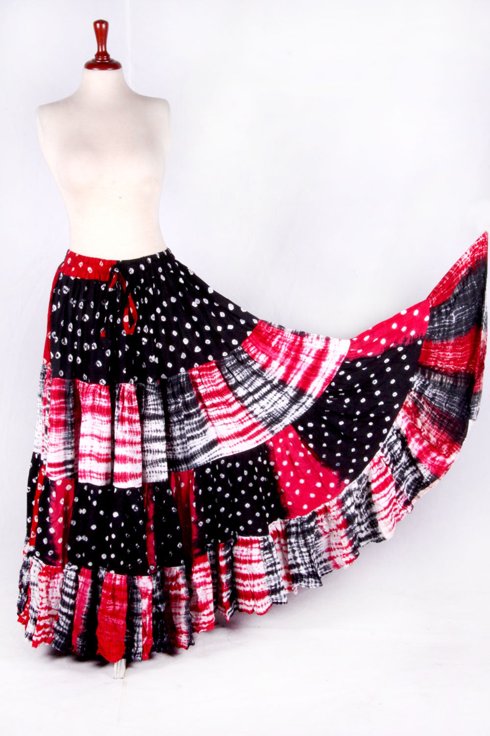 Jaipur Fusion skirt red/black