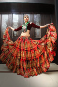 Block print skirt tie dye Beauty 4 Border skirt multi #2