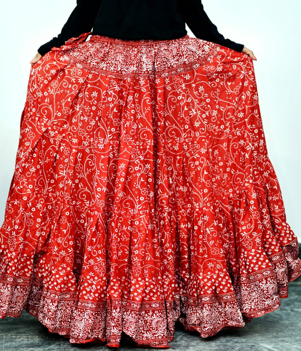 Jodha Maharani Skirt Red WLS