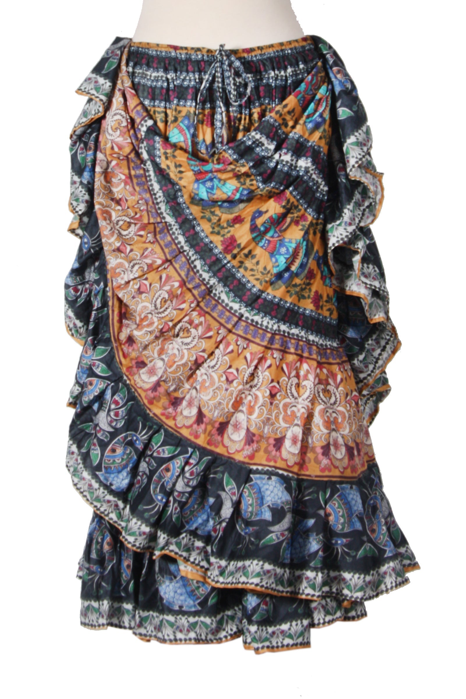 Digital print Skirt Peacock Design WLS