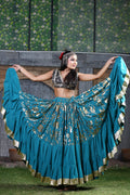 Belly dance Oriental Gold pasting skirt with Gold Border WLS