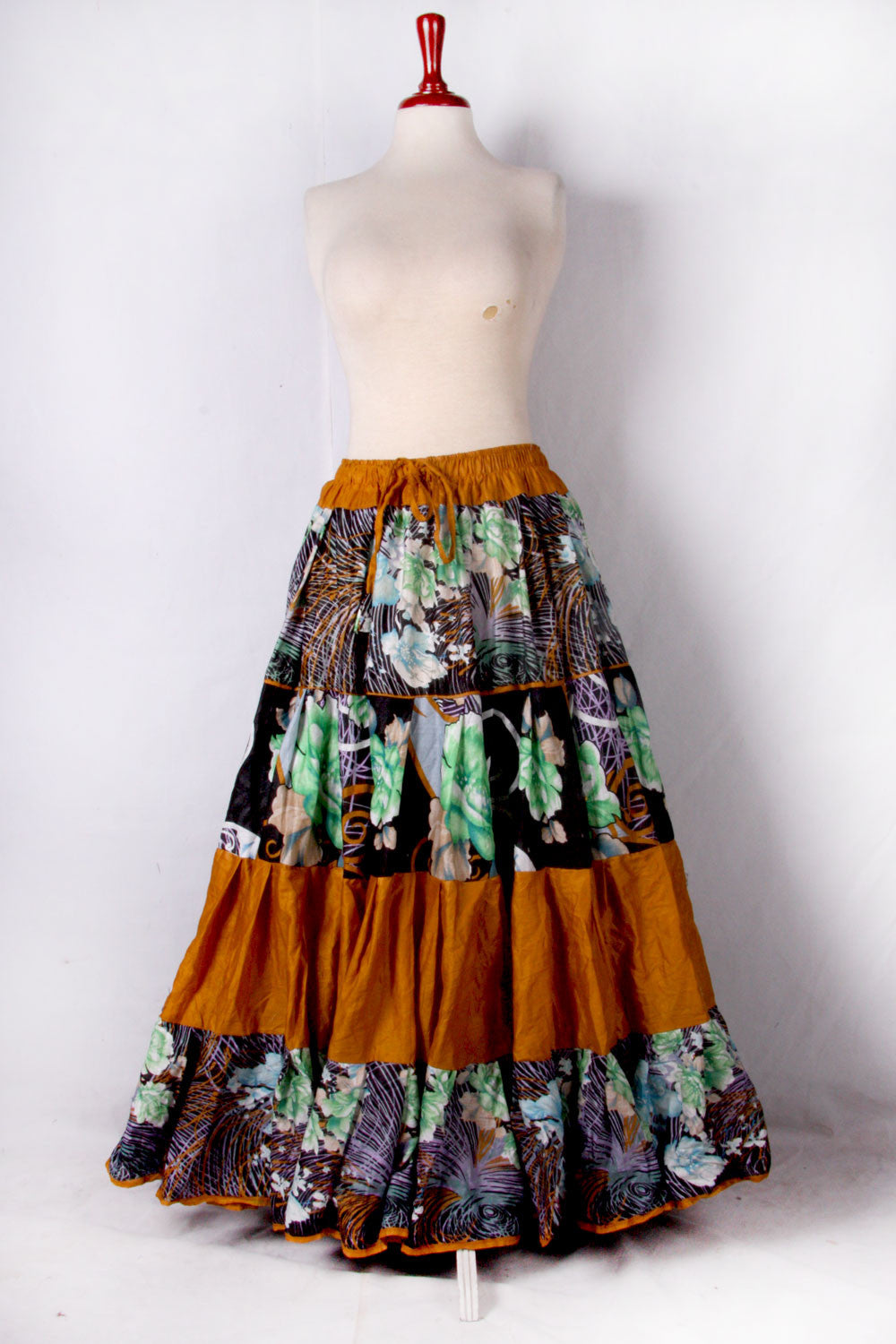 Printed skirt Brown