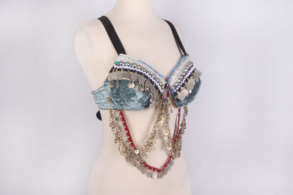 Double Drape Bra Belt Grey Taupe WS