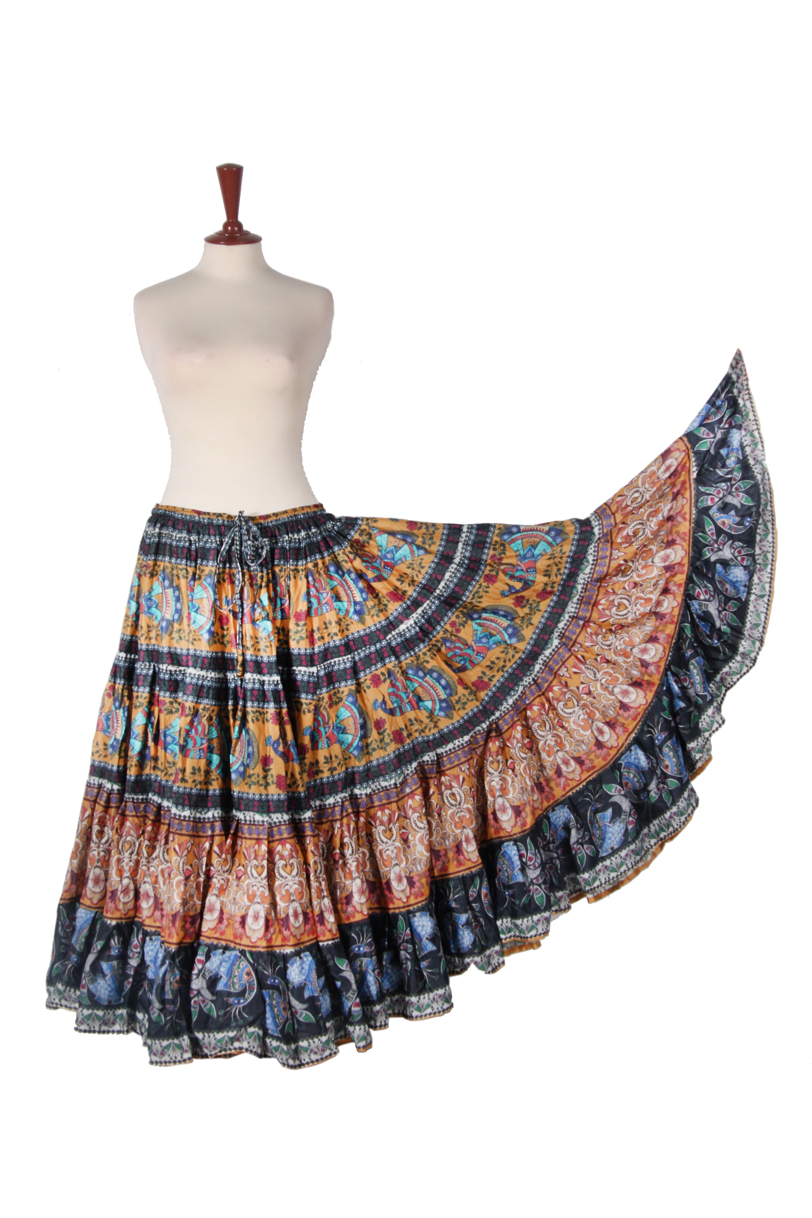 Digital print Skirt Peacock Design WLS