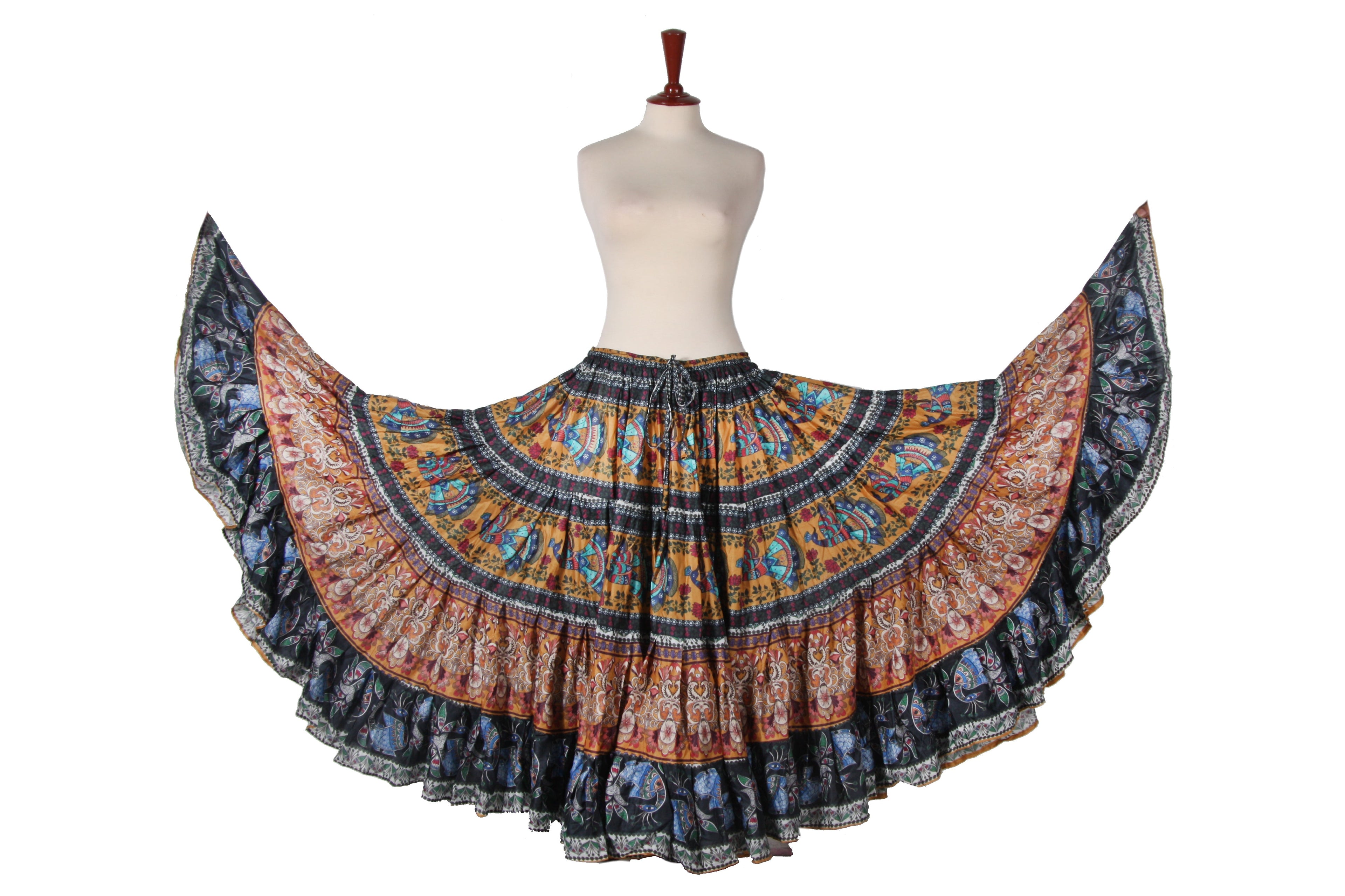 Digital print Skirt Peacock Design WLS