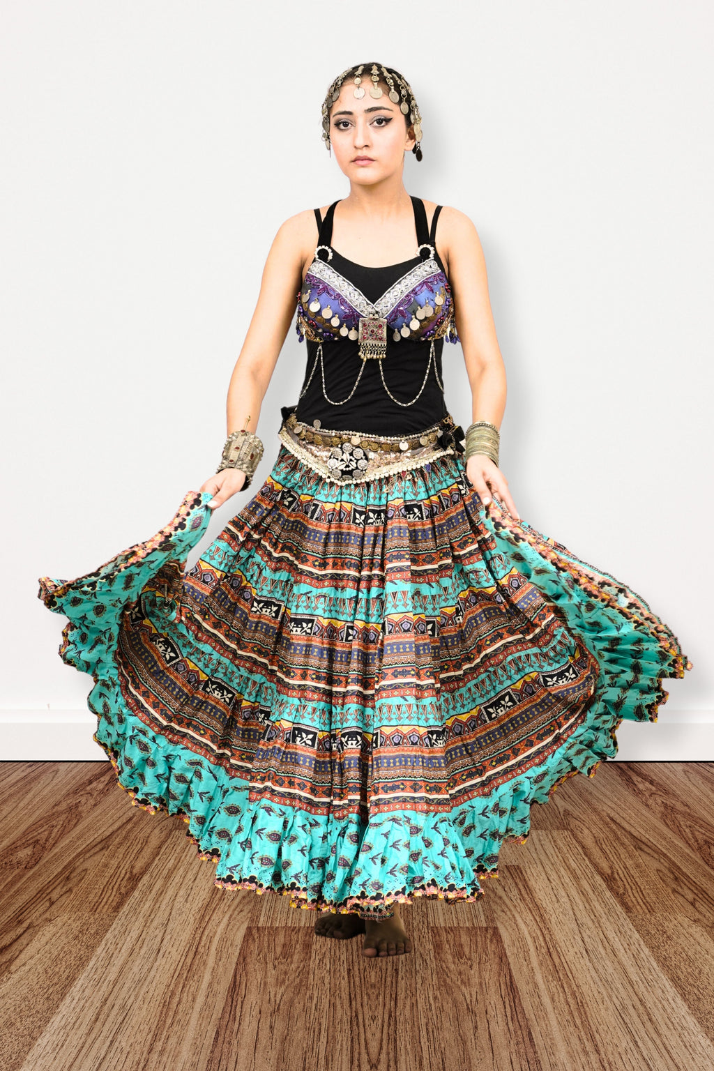 Digital print Skirt turqouise WLS