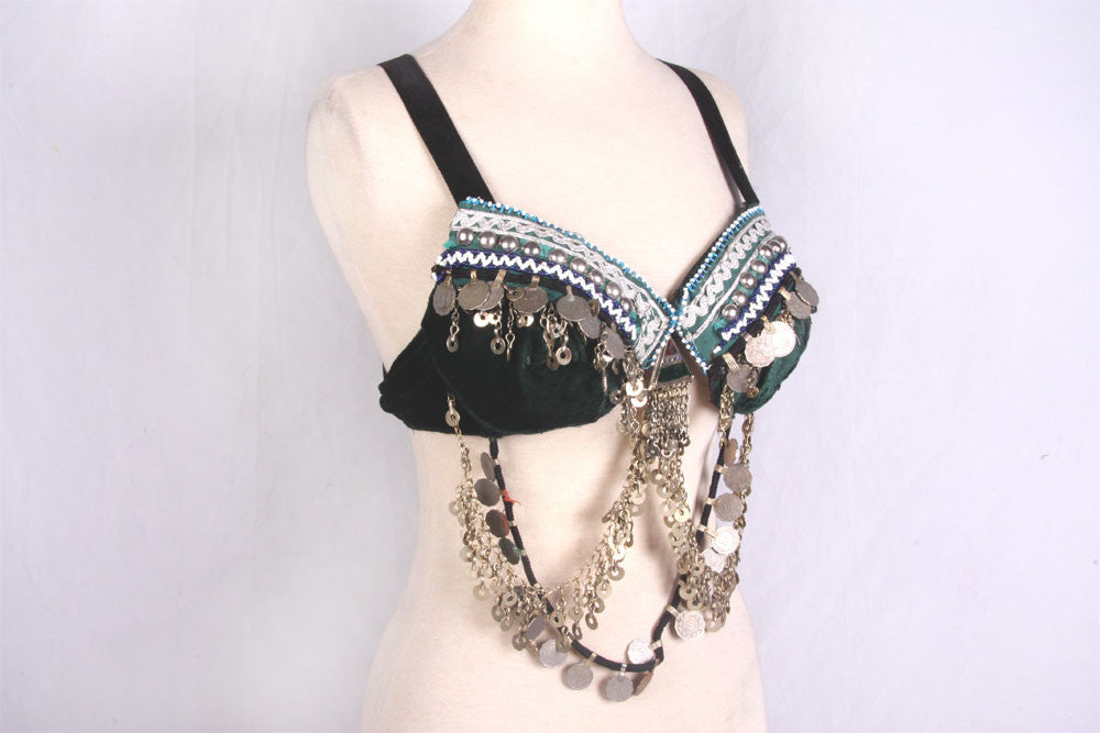 Double Drape Bra Belt Dark green WS