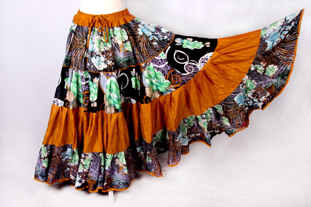 Printed skirt Brown