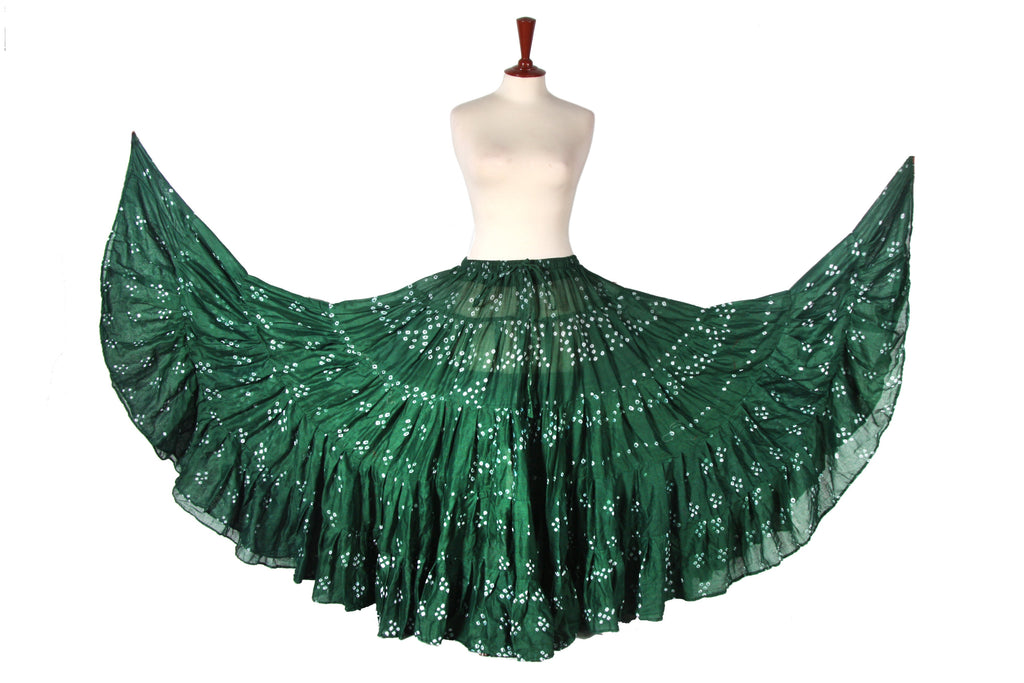 Jaipur white dot skirt green WLS