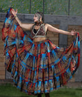 Block print skirt tie dye Beauty 4 Border skirt multi WLS