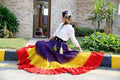 3 tone skirt purple/yellow/red