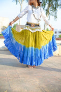 2 tone skirt lemon/blue WLS