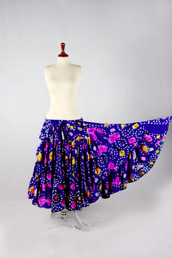 Jaipur multi dot skirt blue